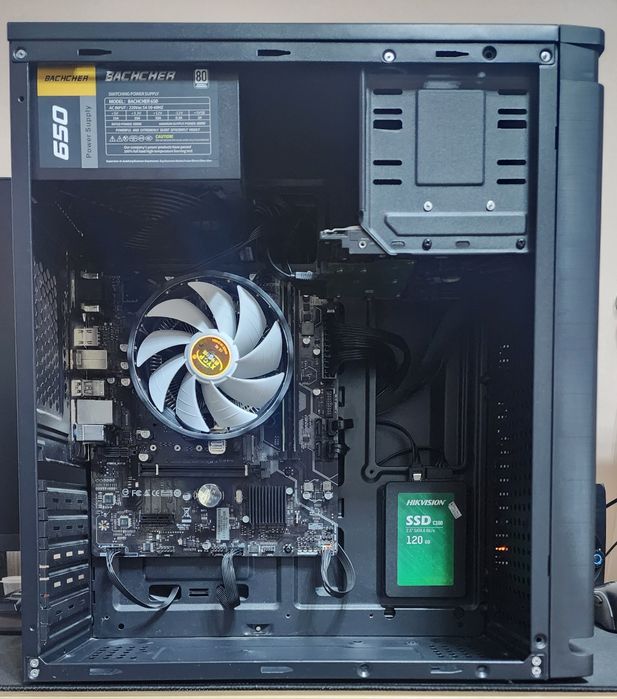 Core i3 10100, DDR4 8Gb 2x4, SSD 120Gb, HDD 500Gb, 650W 80+