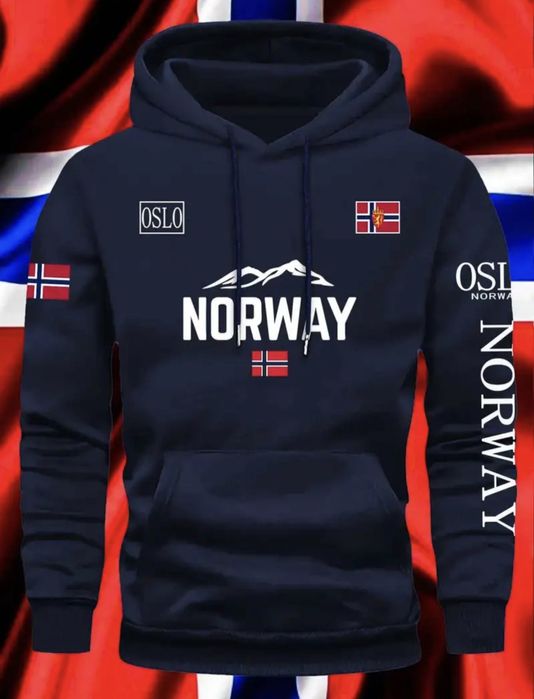 Мъжки тъмносин есенно-зимен суичър Norway