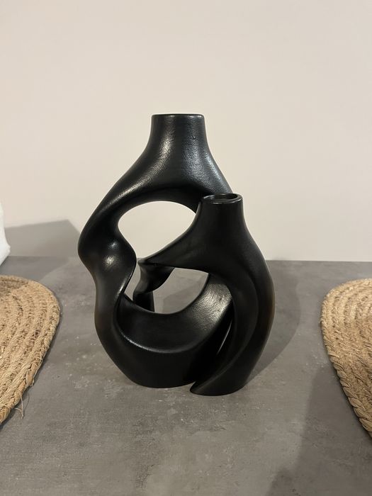 Set de vaze ceramice incrucisate cu flori - noi