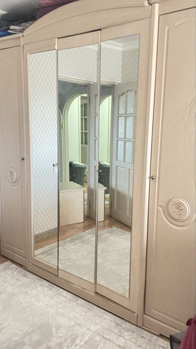 Спалный кровать, гарнитур шкаф