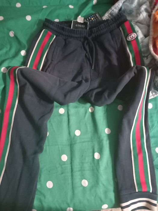 Pantaloni albaștri gucci