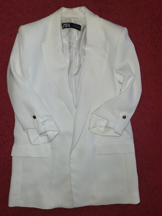 Sacou Zara elegant/casual, alb, mărime S, Nou fără eticheta