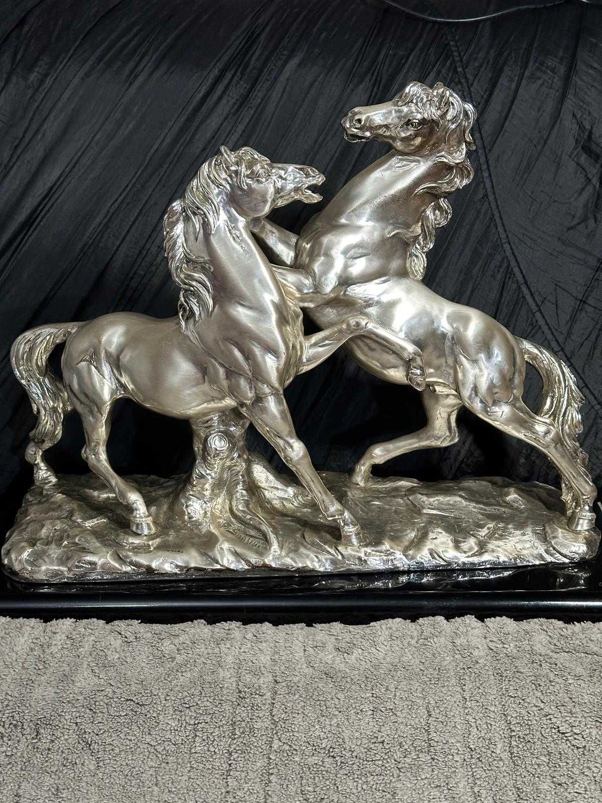 STATUETA Laminata ARGINT 925 - A. Santini - 2 CAI Mari - 100g -Vintage