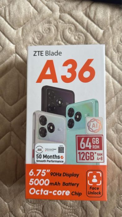 Жана телефон сатылады. Модель: ZTE Blade A36