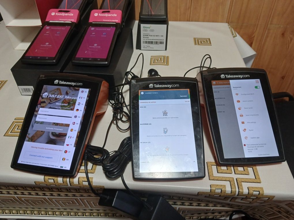 Tablete POS Sunmi v2 Glovo , v2 PRO Panda si TakeAway