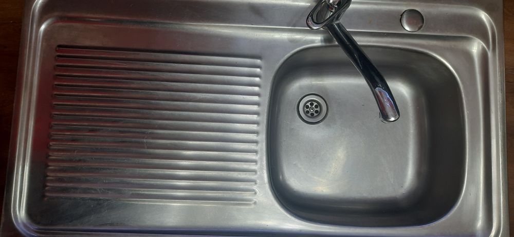 Chiuveta din Inox,Picurator Dreapta,pt. Masca+baterie inclusa,90×50x14