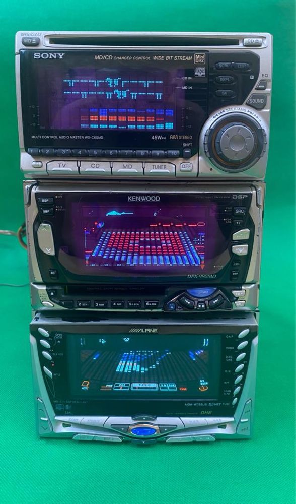 Cd/Caset/Minidisc player auto 2 DIN modele Top anii 2000 Raritati