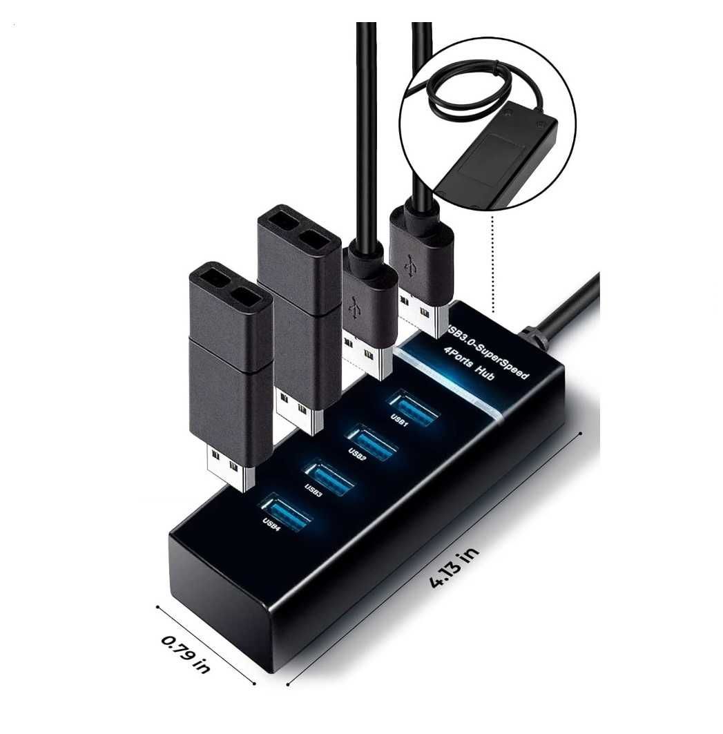 Usb Hub 4 Портов с Led Индикатор