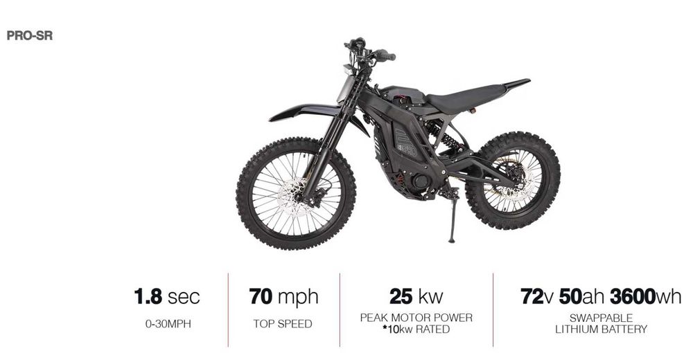 E Ride Pro ebike Dealer 2/3/SR12-25 kW Cross Legal Surron Talaria