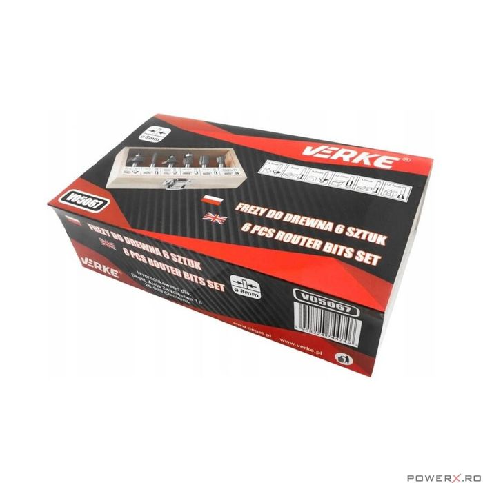 Set freze lemn, 6 piese, 8mm, Verke