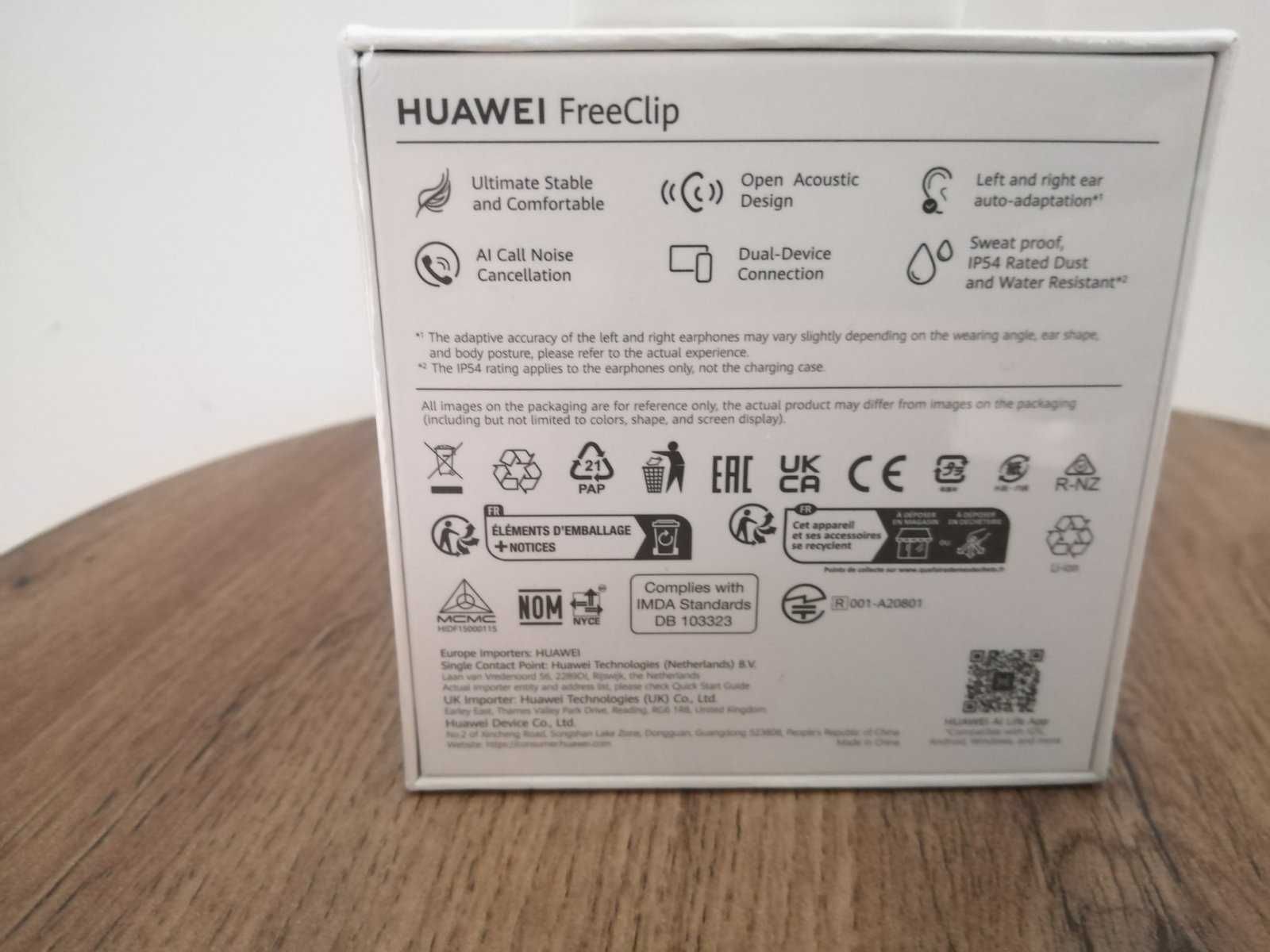 Huawei FreeClip слушалки с цвят purple