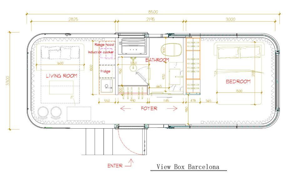 Casa tip Capsula de la View Box Houses - modelul Barcelona