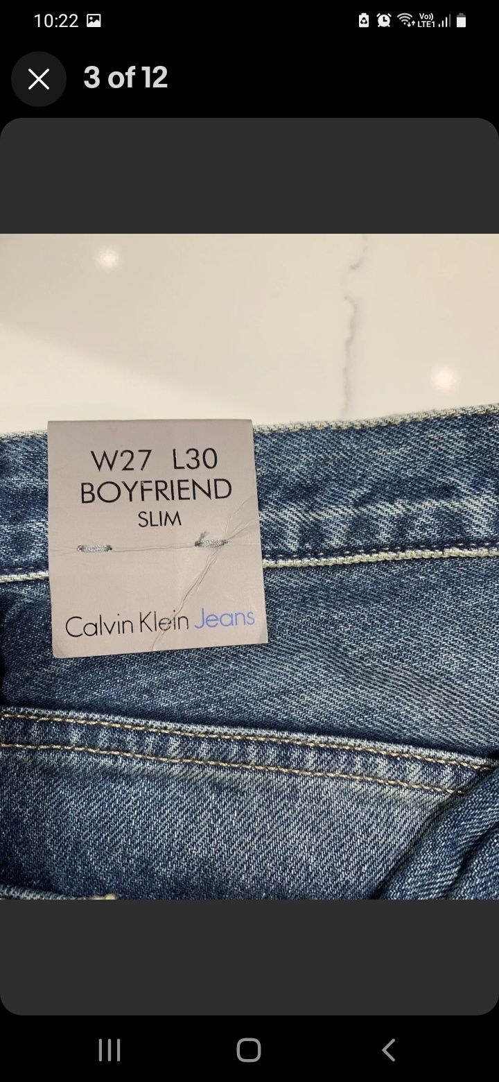 Calvin klein дамски дънки boyfriend slim fit 28 номер