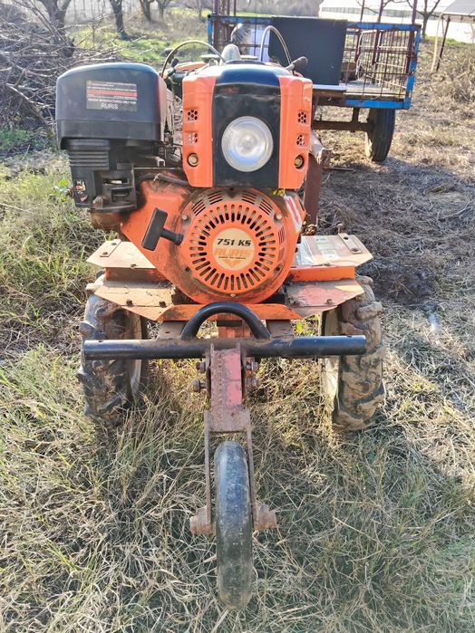 Vand motocultor  Ruris 751 KS, 8,5 cp. cu remorca.