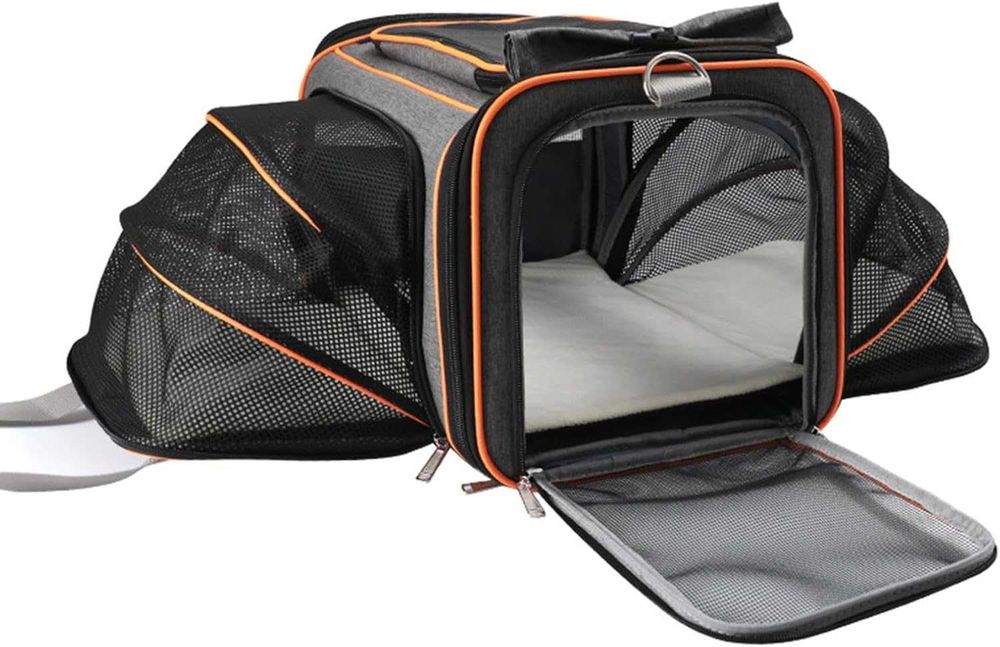 Транспортна Клетка Чанта за Котка Куче- Разтегателна, Вентилирана