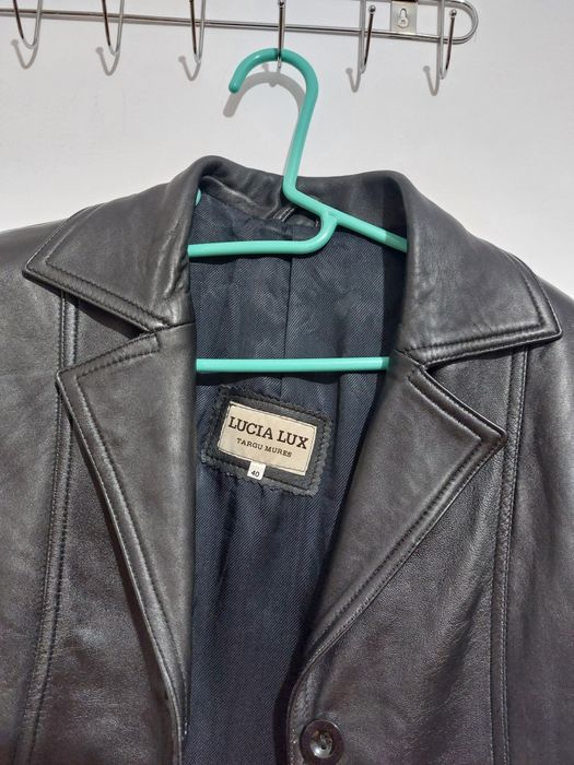 Haina piele dama+mănuși piele