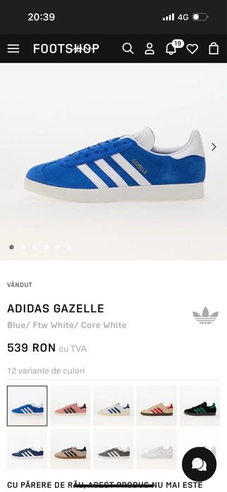Adidasi Adidas Gazelle Blue Core 42.5