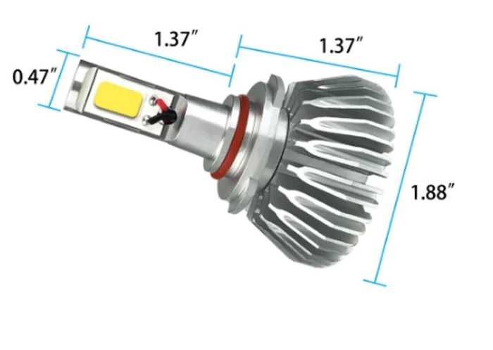 2БР. Комплект  LED 24W 3000LM Диодни Крушки H7 12V 24V