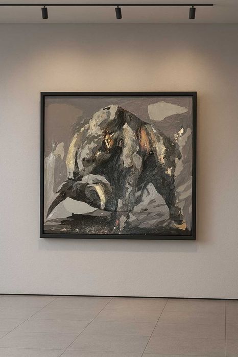 Оригинална маслена картина - Бик