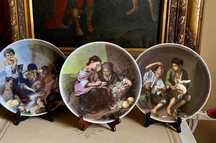 Superbe-3 aplice farfurii decorative-Bavaria-picturi Murillo