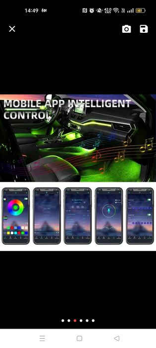 Lumini ambientale auto 64 culori