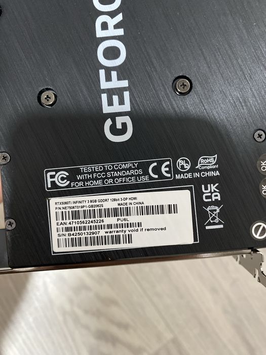 Продам видеокарту Palit RYX 5060ti 8gb