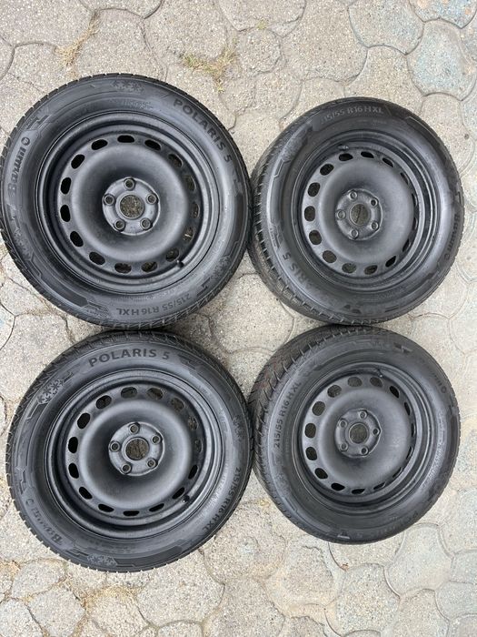 Jante otel 5x112mm, anvelope iarna 215/55 R16, VW, Audi, Seat, Skoda