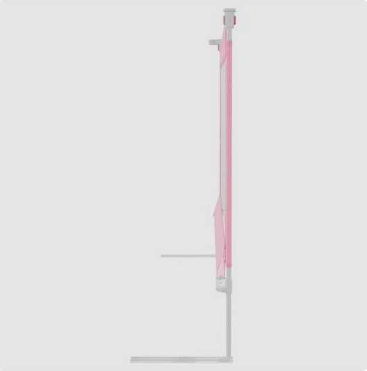 vidaXL Ограничител за бебешко легло, розов, 200x25 см, плат