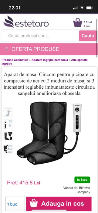 Aparat de masaj Cincom (masaj limfatic)