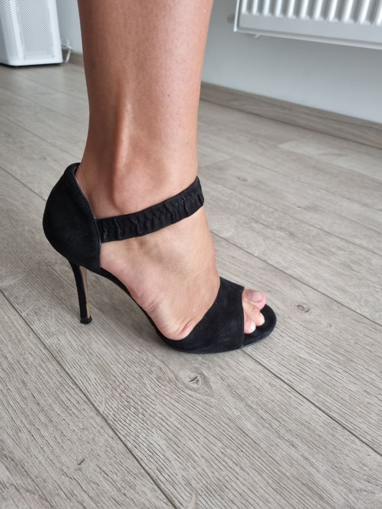 Sandale negre, piele naturala, Ana Cori