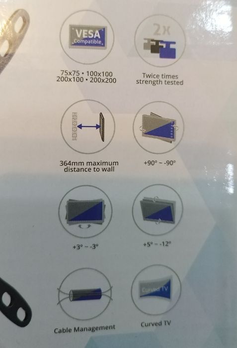 Suport TV, două brațe