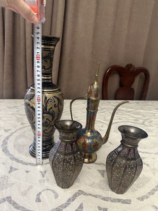 Вазы латунь Индия Клуазоне