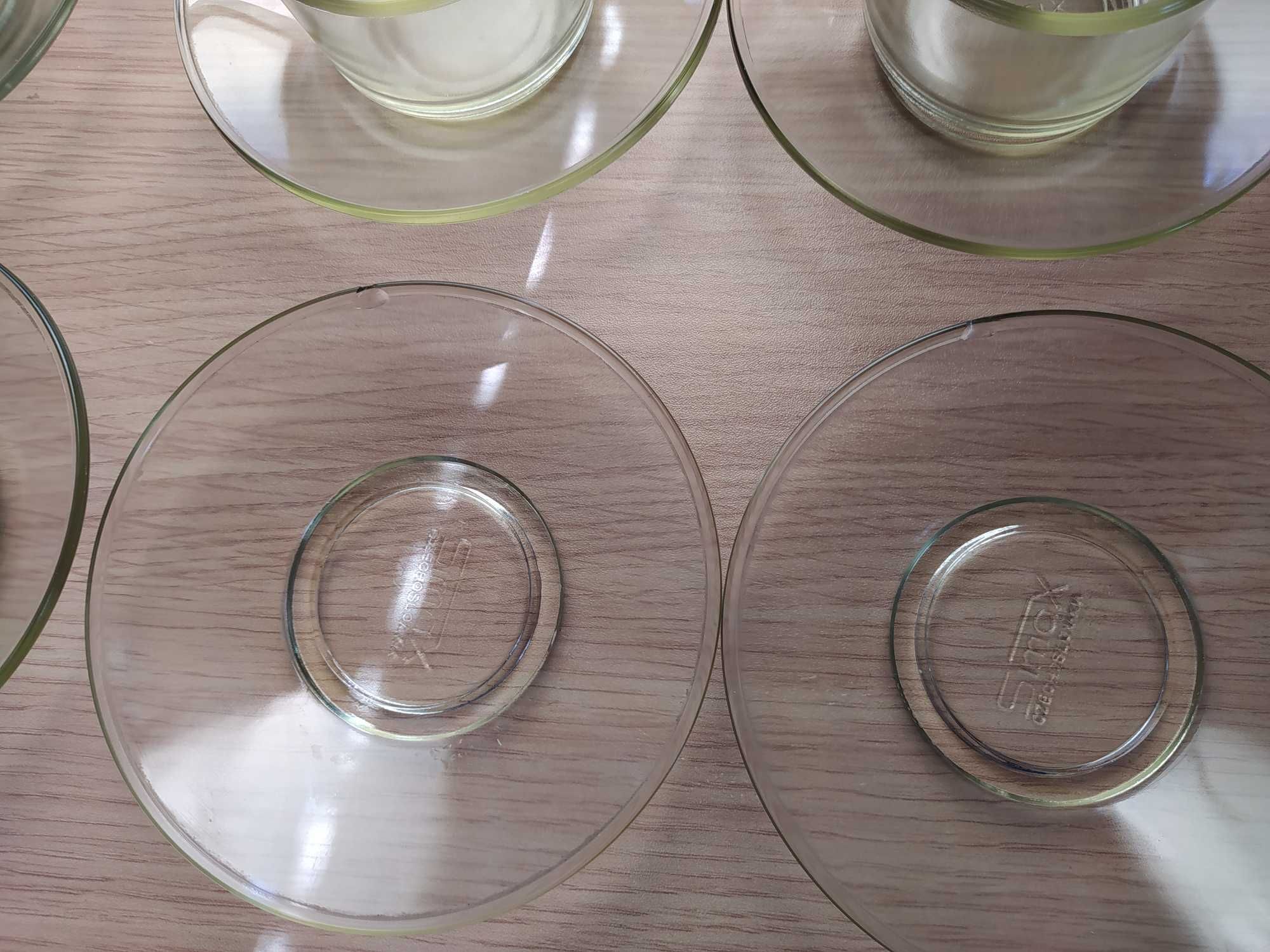Стъклени чаши / купички / Закалено стъкло Чехословакия