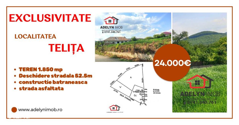 Proprietate in localitatea Telita, judetul Tulcea