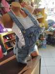 Salopete scurte jeans