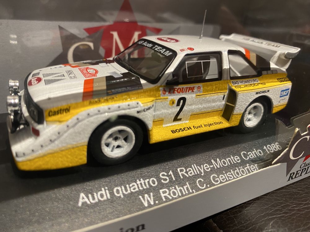 CMR AUDI QUATTRO S1 Rally Monte Carlo 1986 machetă auto scara 1:43