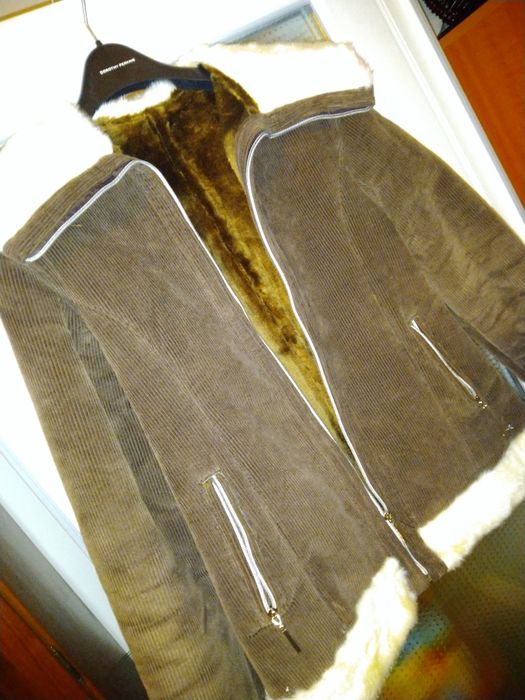 Cojoc blana sintetica si raiat