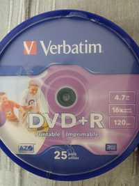 DVD+R 4,7GB, 16x, 25 buc/bulk, Matt Silver Verbatim