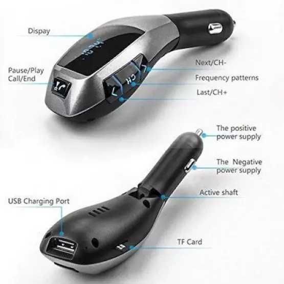 FM Трансмитер X7 Bluetooth за автомобил с LCD дисплей- 3394-5
