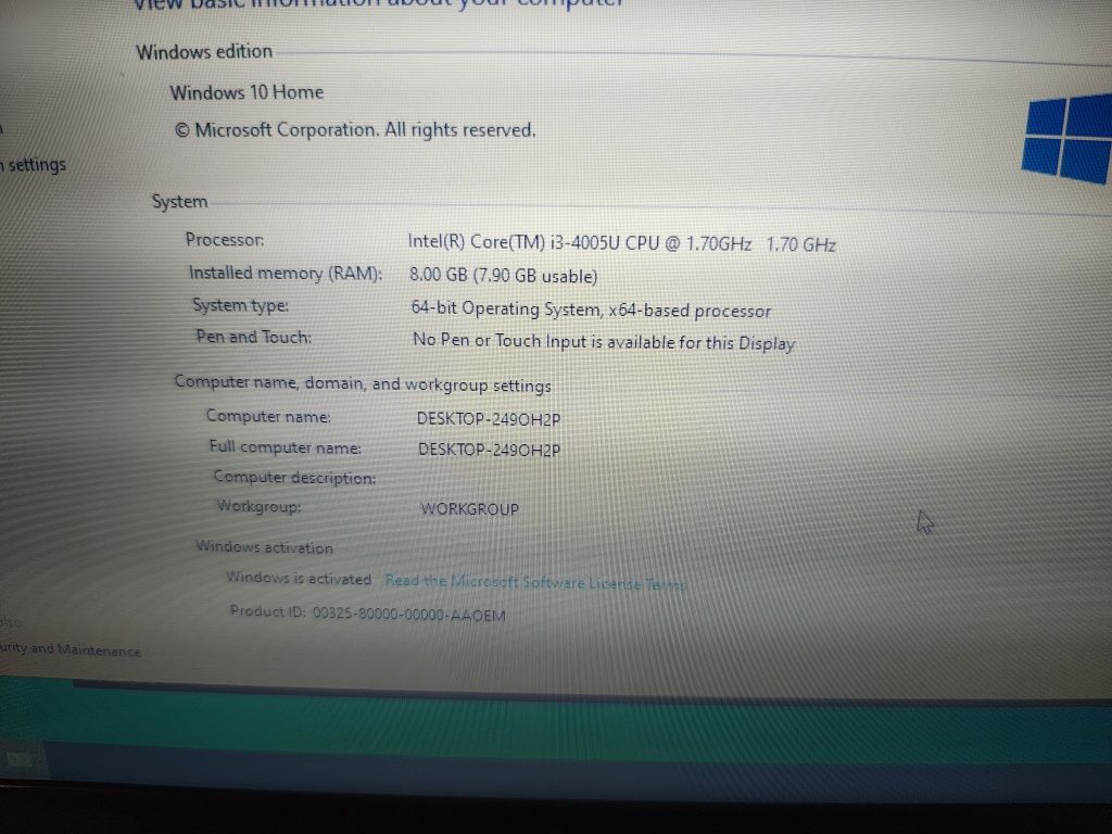 Lenovo G50-70 Core i3-4005U