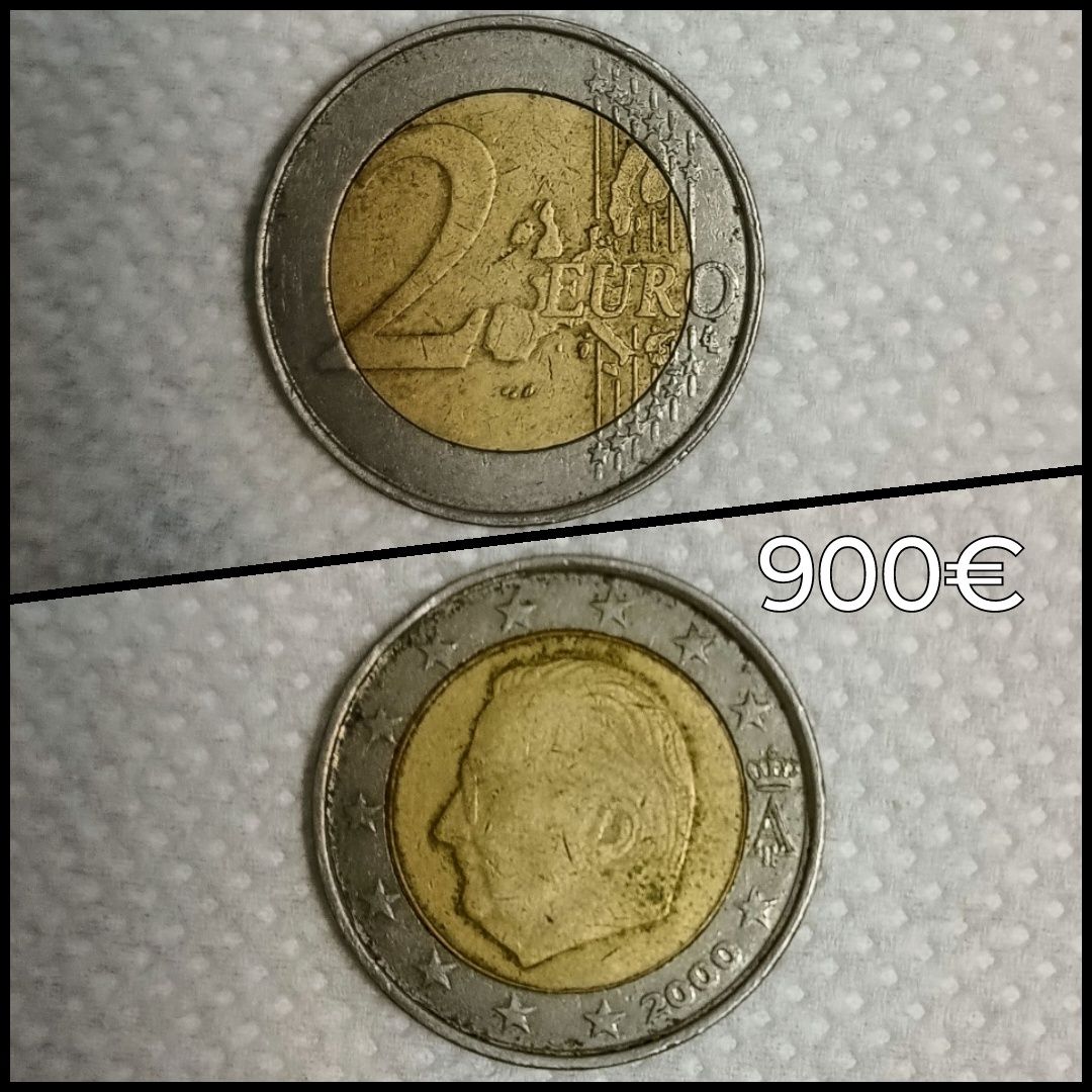 moneda 2 euro 2000 Belgia