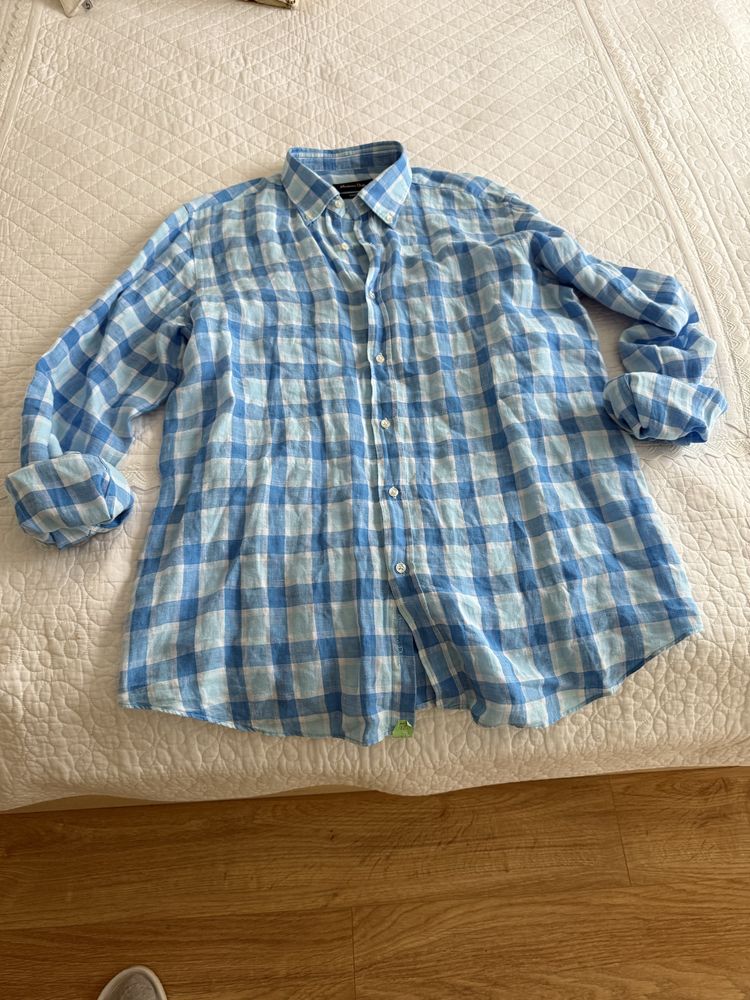 Продавам почти нова ленена риза Massimo Dutti размер L.