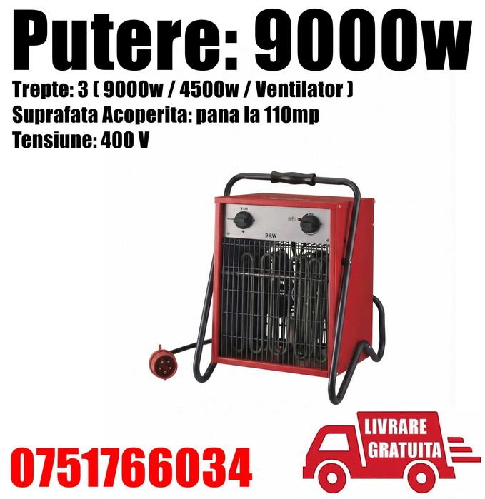 Aeroterma Suflanta Incalzire Industriala Trifazica 9kw LivratGRATUIT