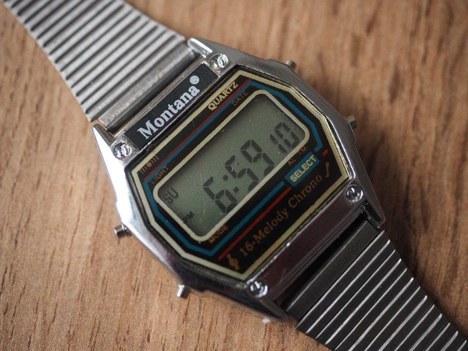 Ceas electronic Montana, nou, funcțional, cu melodii, stil retro
