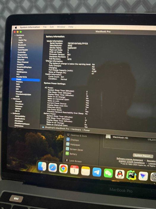 Macbook Pro 13' / 2019 / 8GB / 256GB / 2.4GHz