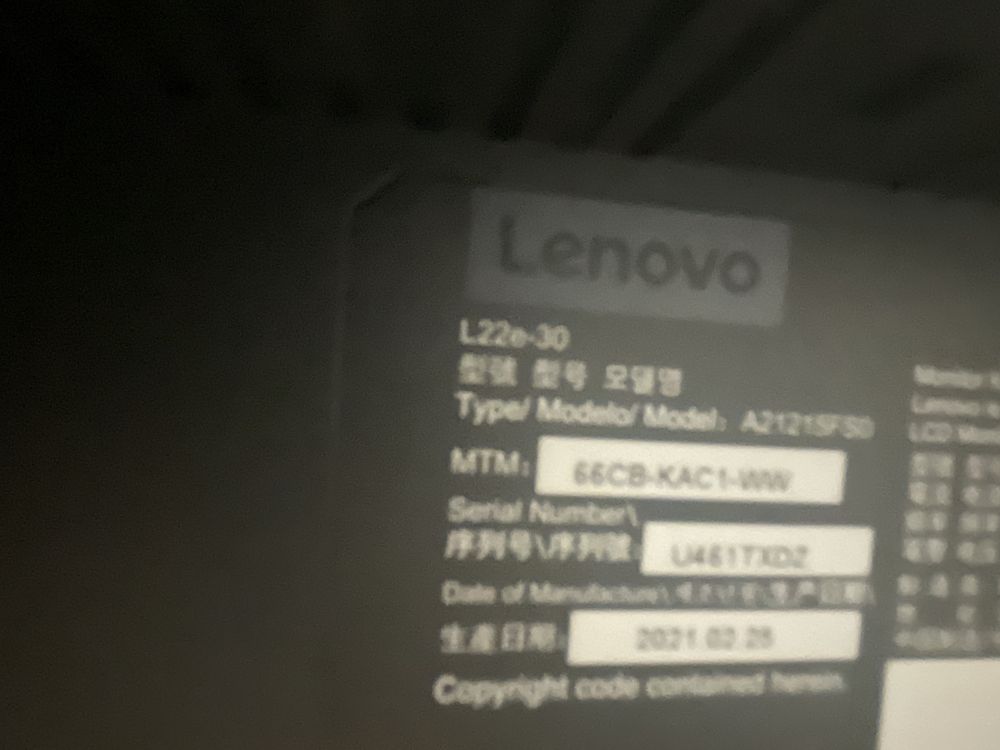 Монитор lenovo 75hz Модел L22e-30