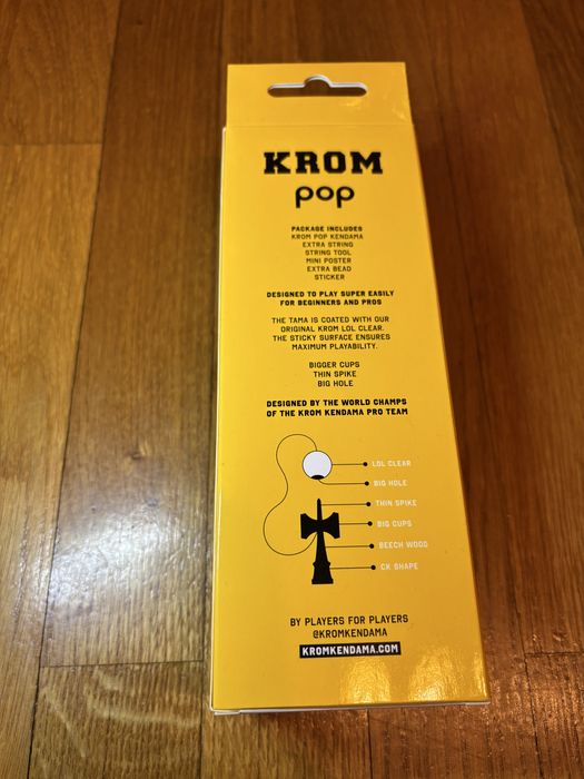 Kendama KROM Pop sticky yellow