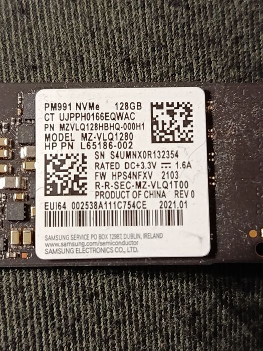 nvme 128 Samsung