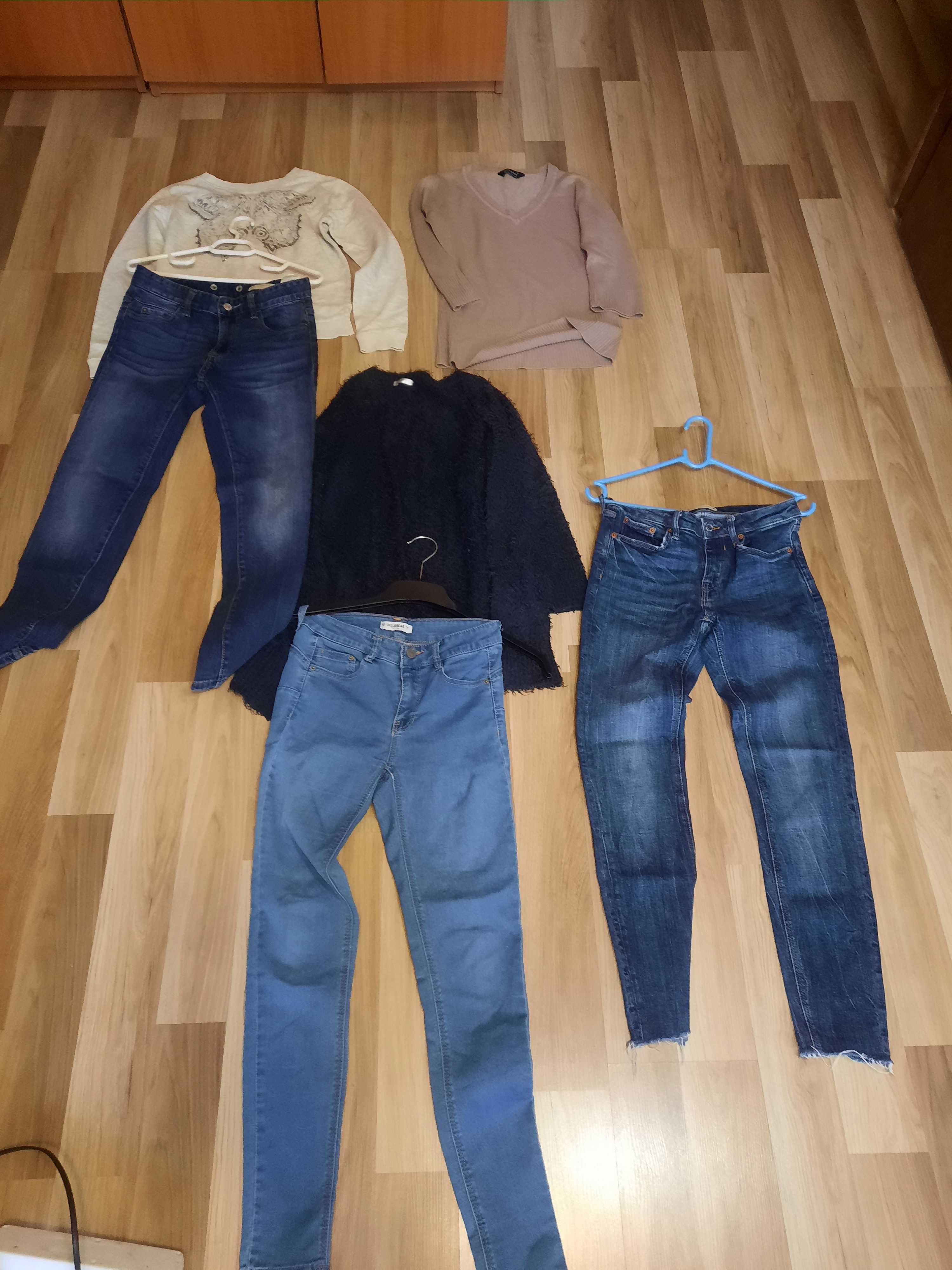 Lot 6 piese Blugi 10-12 ani Pull & Bear Zara 34-36 H&M pluovor