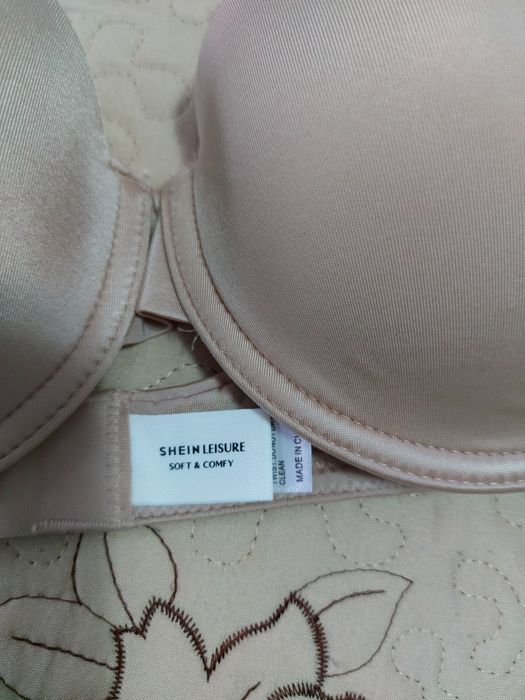 Set 2 sutiene Shein Leisure cu bretele detasabile, Negru+Crem, 80C